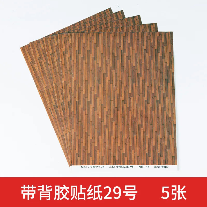 21x29CM Architectural Sand Table Model Material Sticker With Backing Adhesive Wallpaper Flooring Paper 5Pcs/Lot