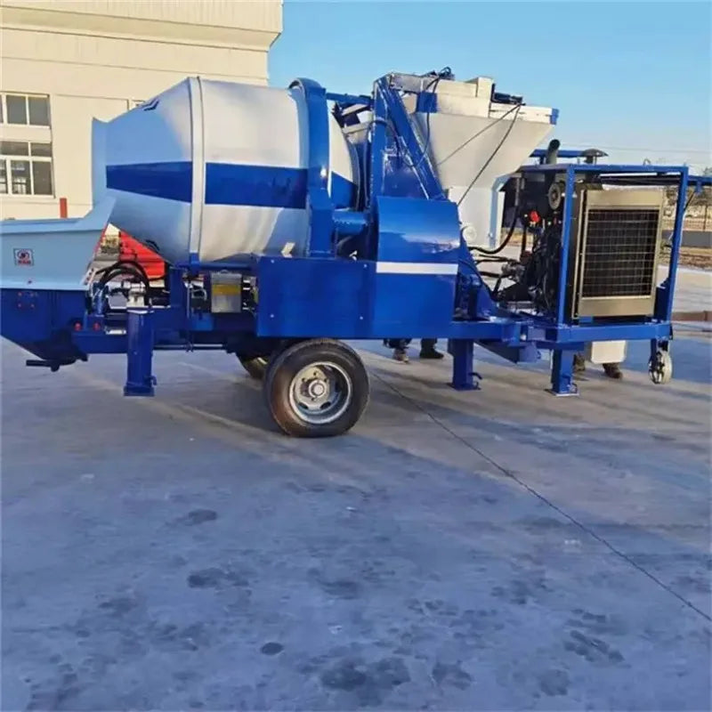 For Construction Portable Trailer Concrete Pump Machine 30m3/h Capacity Concrete Mixer Pump Truck Mounted Concrete Pump