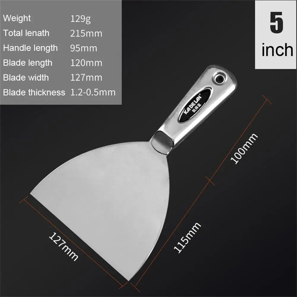 Stainless Steel Integrated Putty Knife Scraper Spatula Putty Painter Paint Tool Plaster Shovel Clean Spatula Construction Tool