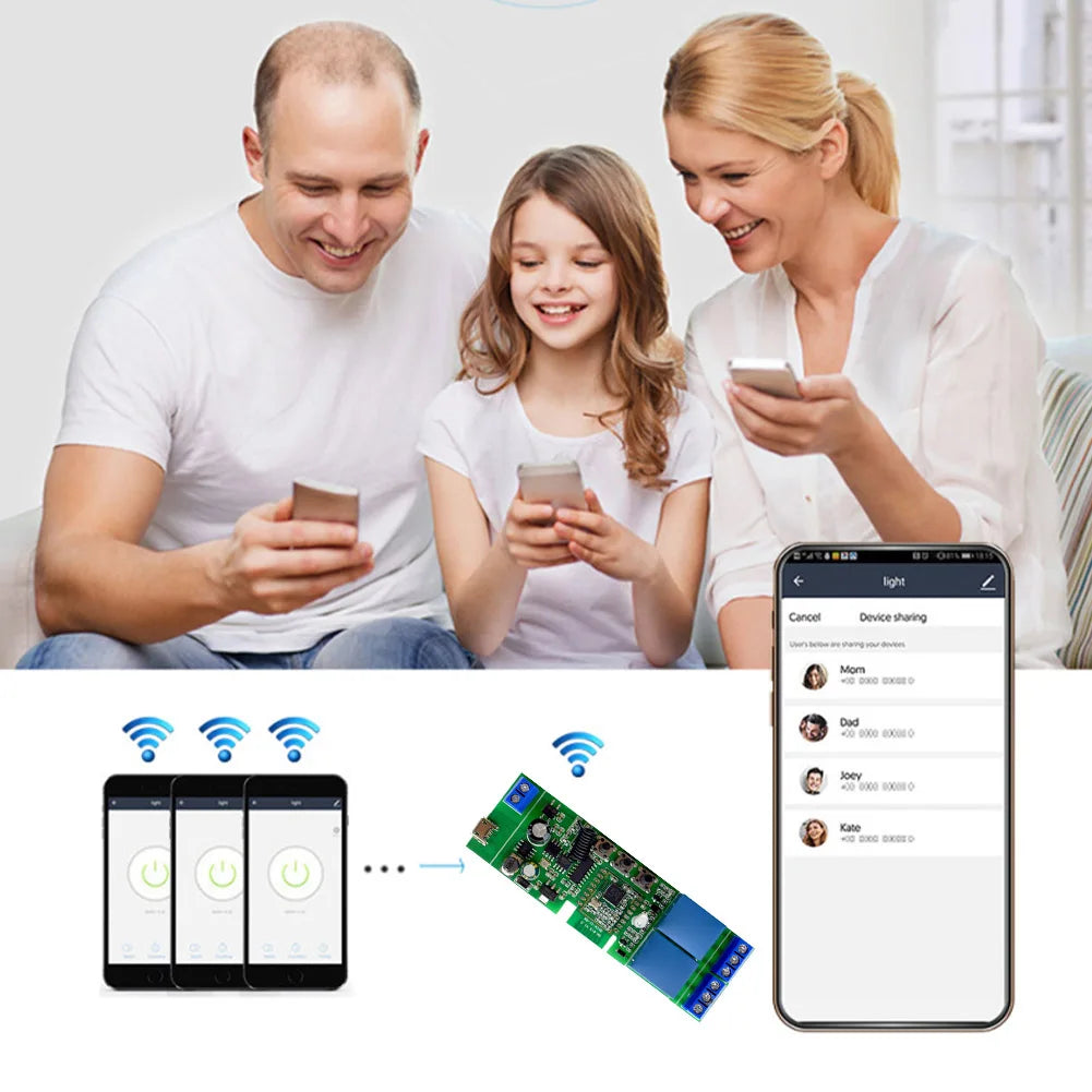 WiFi/Zigbee Relay Module Remote Control AC/DC 7-32V Phone APP Remote Control RF 433Mhz DIY Smart Home Automation for Door Access