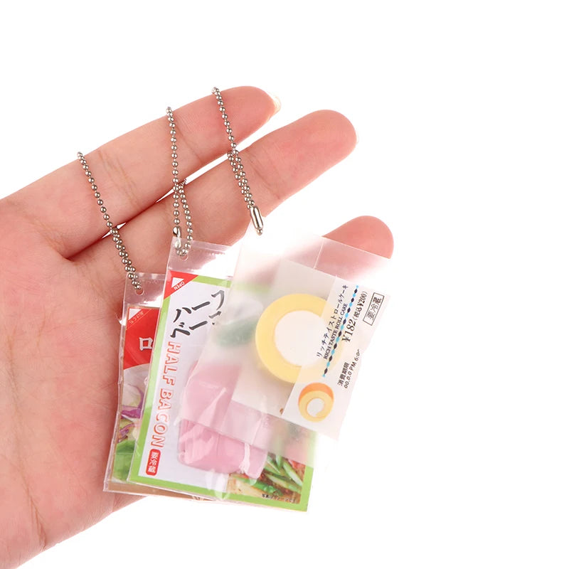 1PC Doll house simulation food toy pendant creative backpack pendant random delivery
