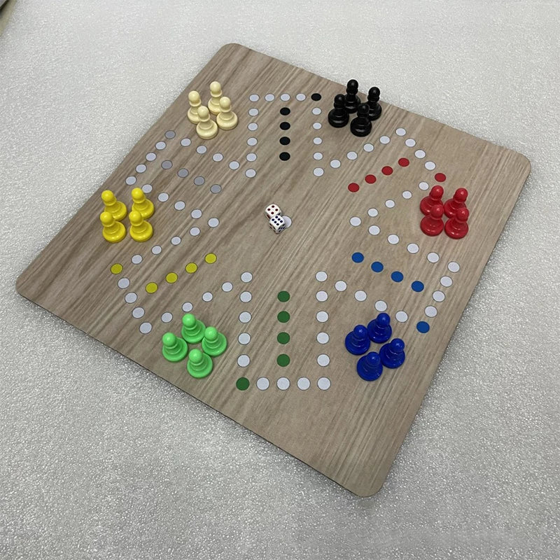 6 Player Flying Chess Ludo Ludo Jackaroo Rubber Pad Chess Board 35cm About 280 Grams Multiplayer Interactive Puzzle Game