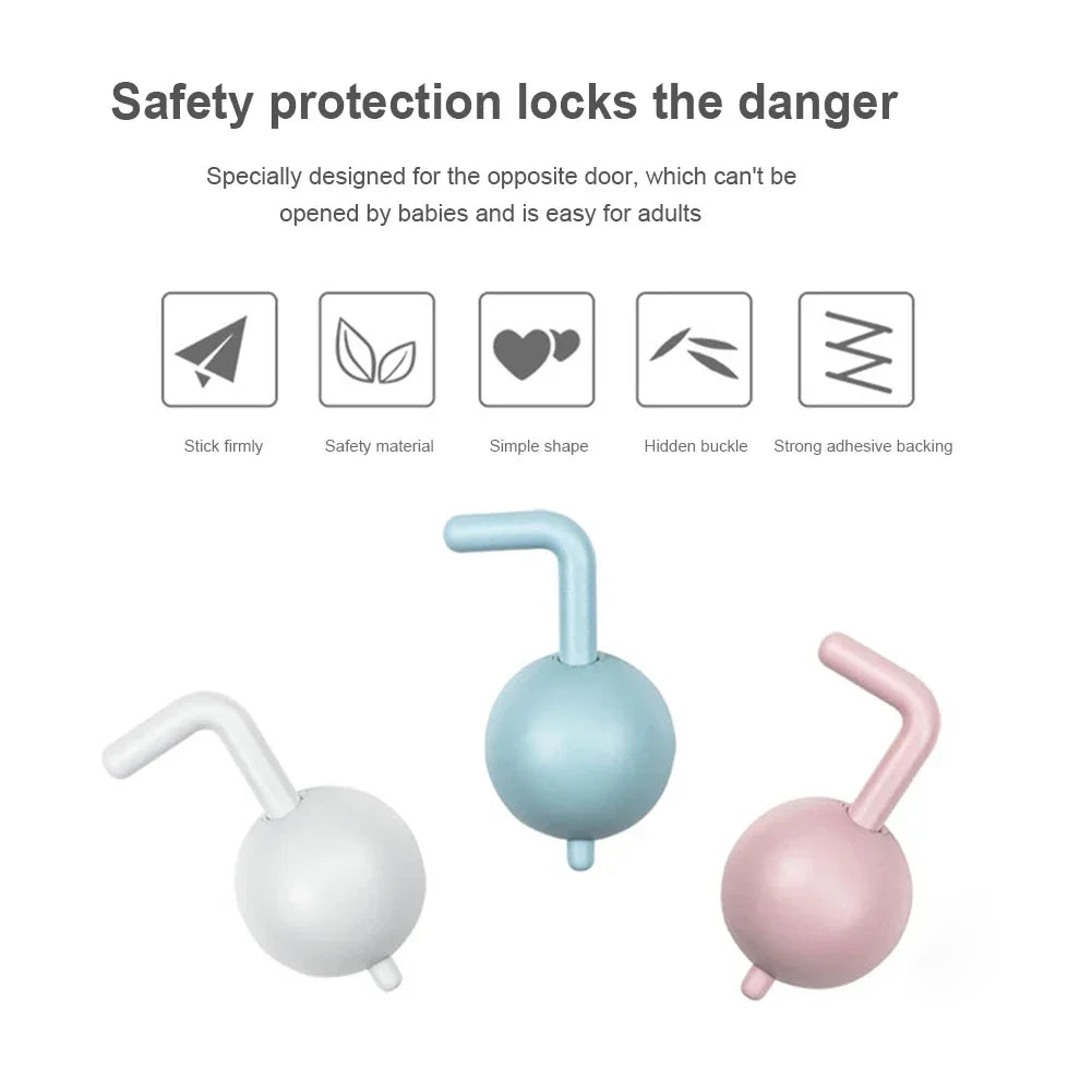 Multifunctional Baby Safety Lock Anti-Pinch Hand Children Safety Cabinet Door Drawer Locks Security Refrigerator Buckle