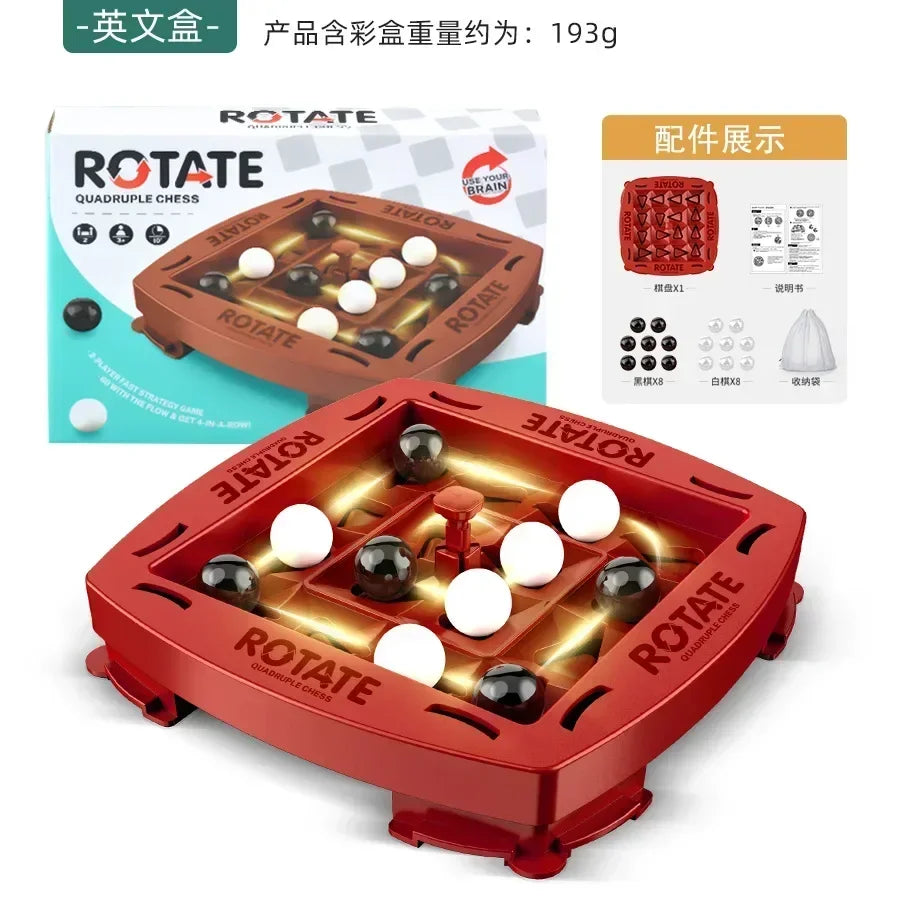 4 In A Row Game Educational Orbit Logic Board Game 2 Player Fast Strategy Track For Fun Family Party Parent-child Toys Gifts