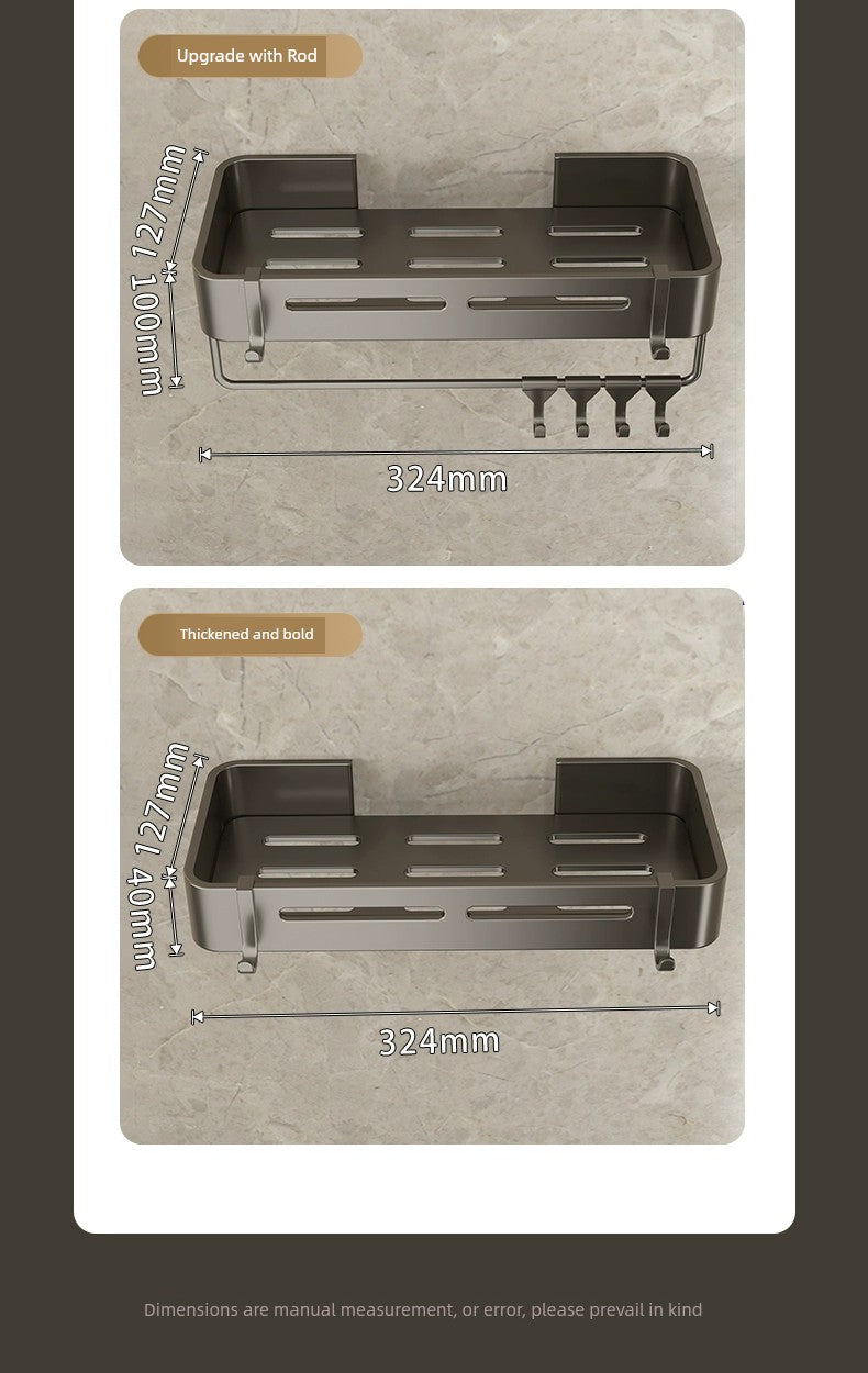 Toilet Punch-Free Wall-Mounted Bath Storage Rack