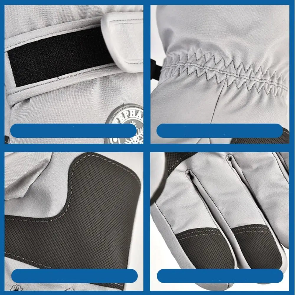 Outdoor Sports Touch Screen Winter Ski Gloves Warm Waterproof Velvet Gloves Korean Style Thermal Driving Gloves Outdooor
