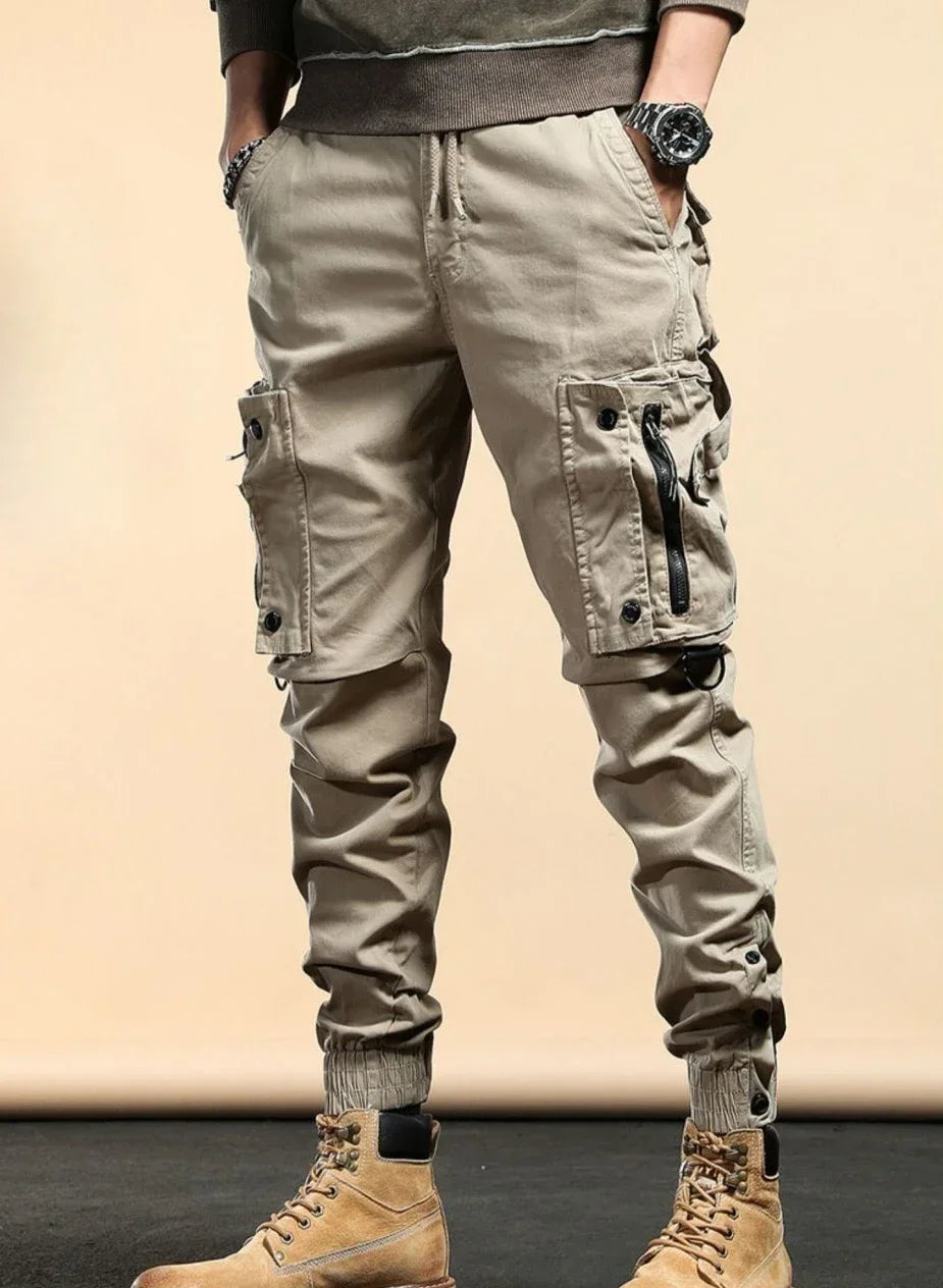 Men's Cargo Pants Outdoor Male Trousers Korean Hiking Loose Biker Motorcycle Cotton Luxury Aesthetic Fashion Baggy Slacks