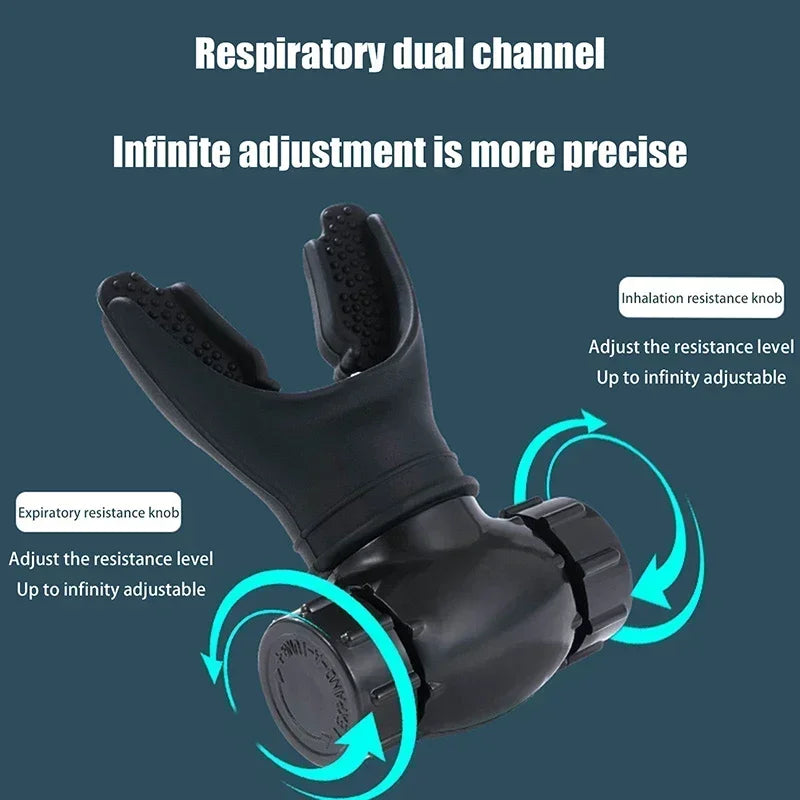 1PCS Silicone Breathing Trainer Respiratory Muscles Portable Lightweight Lung Flexer Durable Fitness Adjustable Exerciser Device