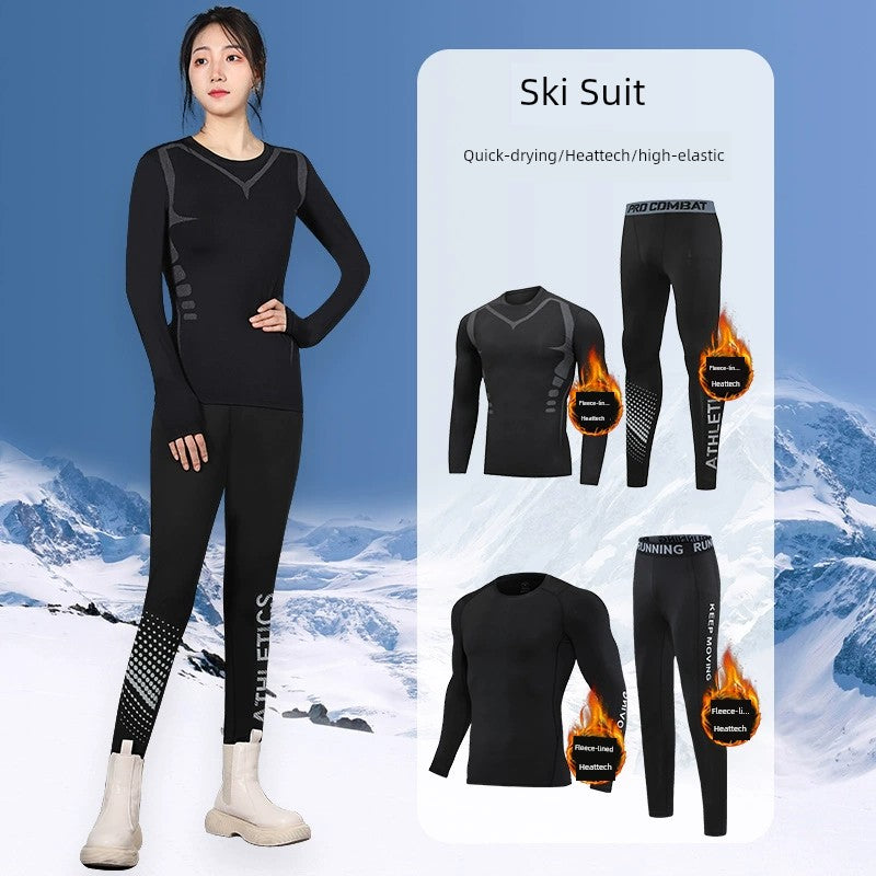 Ski Female Heattech Close-Fitting Fleece Hiking Quick Drying Clothes