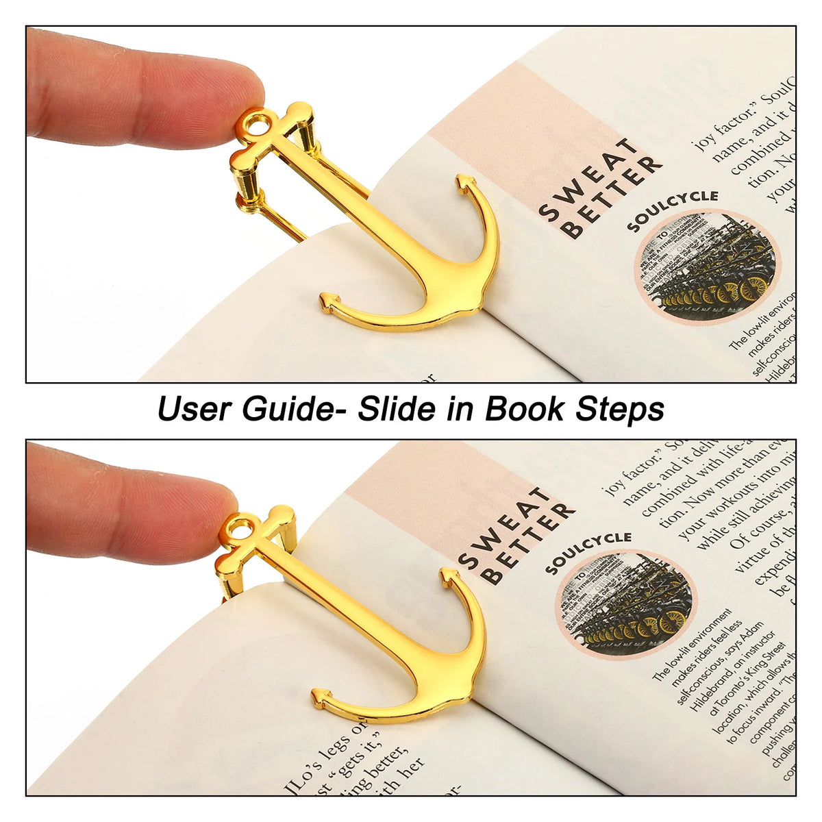 Creative Bookmark Metal Anchor Page Holder Clip Hands Free Reading Book Opener Hold Books Open Tool for Student Graduation Gifts
