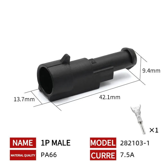 20/50/100Sets AMP Waterproof Connector 1/2/3/4/5/6 Pin 12A IP68 Electrical Automotive Wire Connector Plug Terminals Truck Car