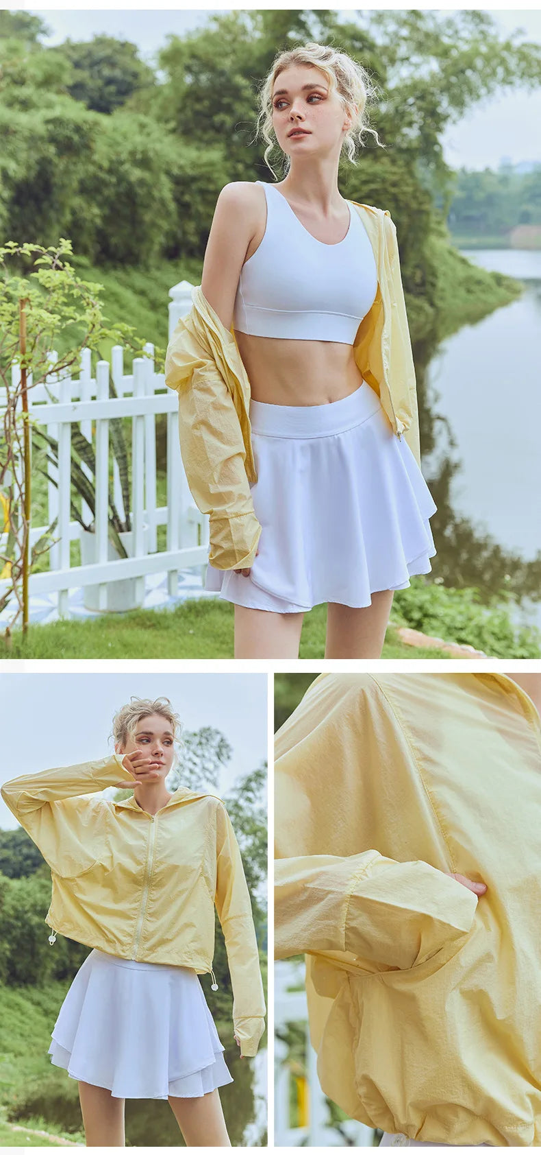 Outdoor Sunsuit Summer Mesh Breathable Zipper Skin Jacket Cardigan Excursion Hiking Hooded Sunscreen Jacket