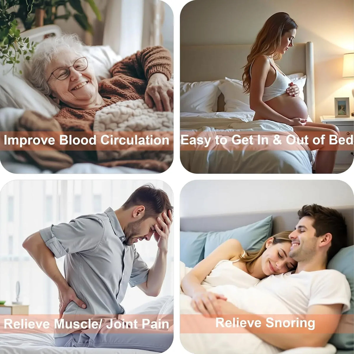 Queen Size Adjustable Bed Base, Wireless Remote Control, Whisper Quiet Durable Motor, Independent Head and Foot Inclin