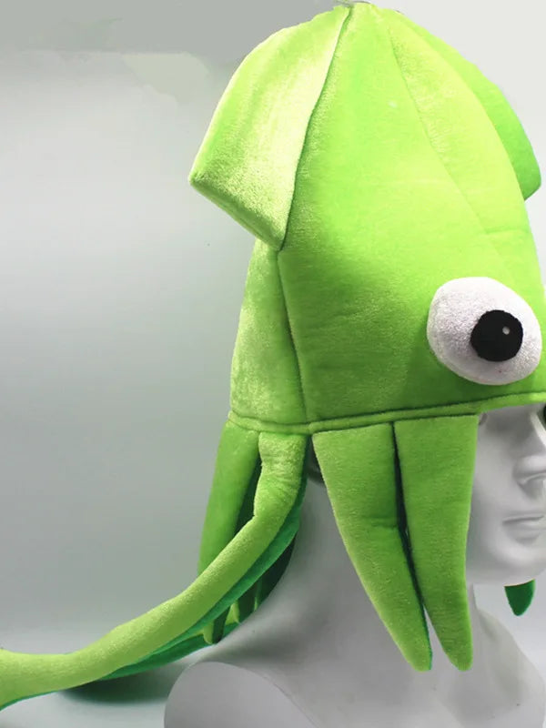 Four Color Halloween Ball Performance Party Props Novelty Toys Funny Hat Velvet Squid Hat Squid Octopus Hat