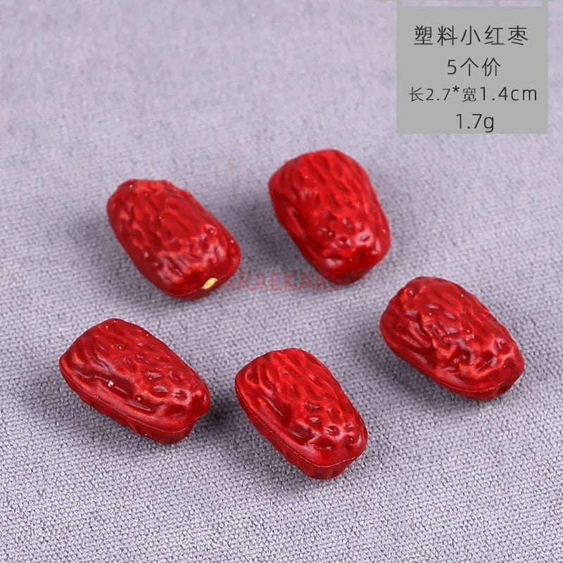 Simulated Red Date Model Plastic Fake Red Date Props Dried Fruit Health Food Props Toys Nourishing Products