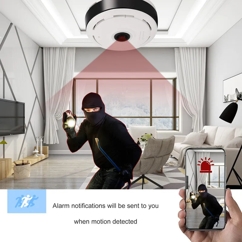 V380 Pro 3MP WIFI 360 Panorama Camera Indoor Smart Home Fisheye Lens CCTV Surveillance Wireless Security Protection Camera