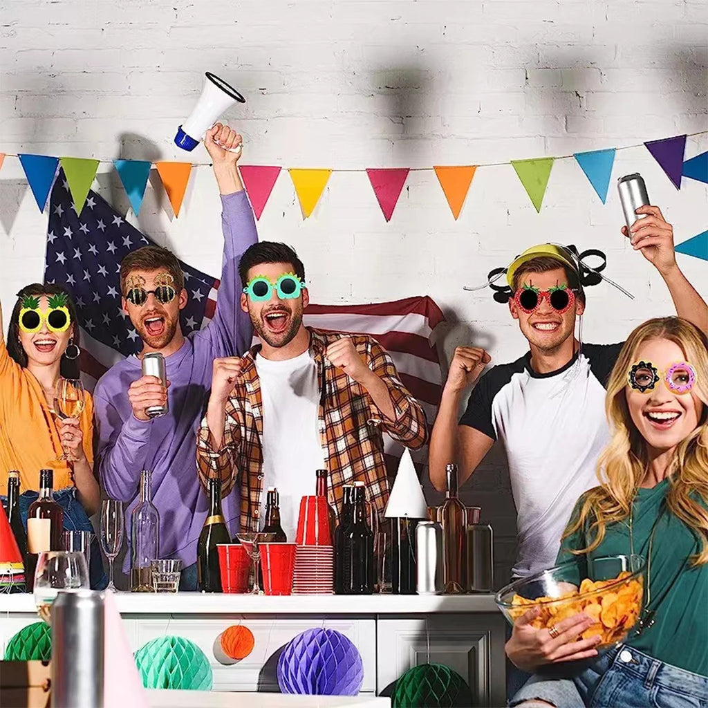 9 Pairs Funny Hawaiian Glasses,  Party Sunglasses Funny Novelty Giant Fancy Summer Kids Party Favors,Photo Booth Props Beach The