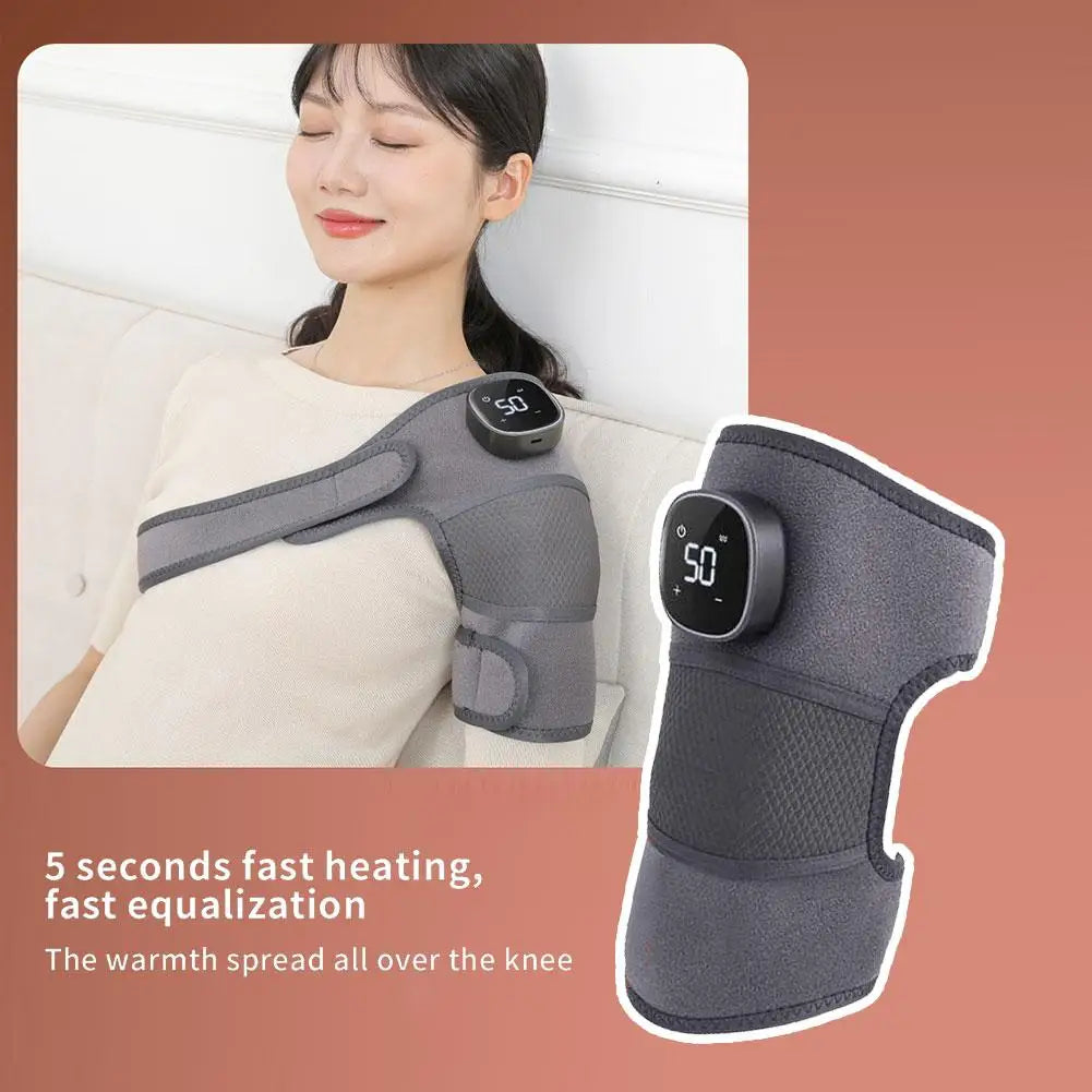 3in 1 Shoulder Knee Eblow Heated Vibration Knee Massager Pad for Joint Pain Relief Health Care Shoulder Arthritis Support B N9D6