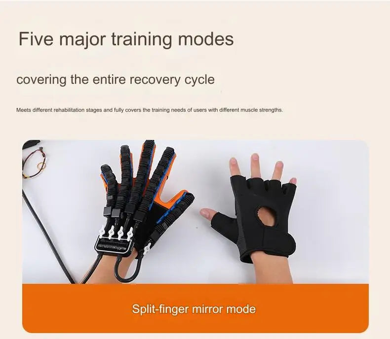 Hand Finger Rehabilitation Exerciser Robot Gloves Training Massage Gloves Stroke Hemiplegia Hand Function Recovery Health Care