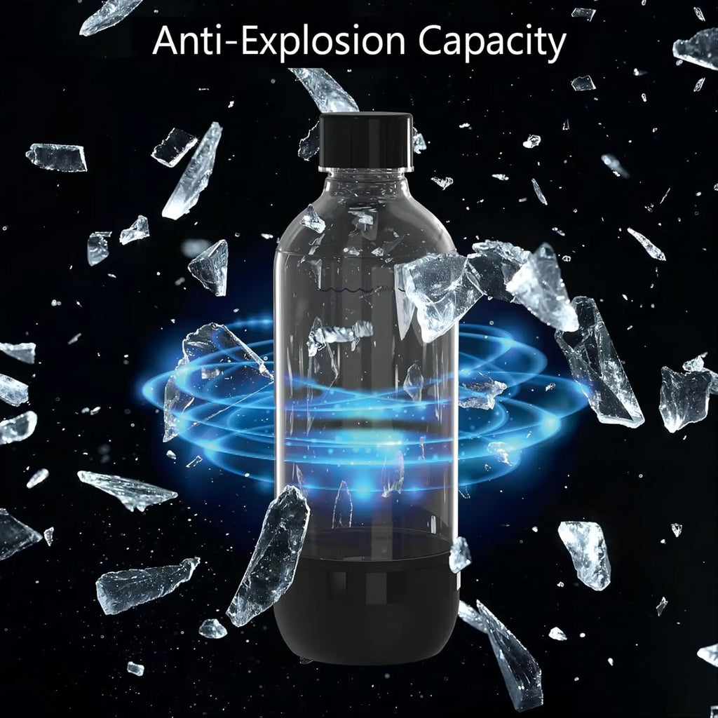 1L White PET Soda Carbonating Bottle - Ideal for Carbonated Beverages and Bottled Drinks