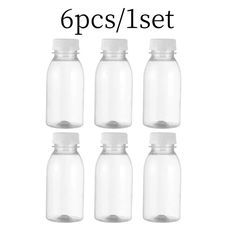 6pcs Milk Bottles Small Juice Leakproof Milk Portable Beverage Water Sealing Juice Ginger shot