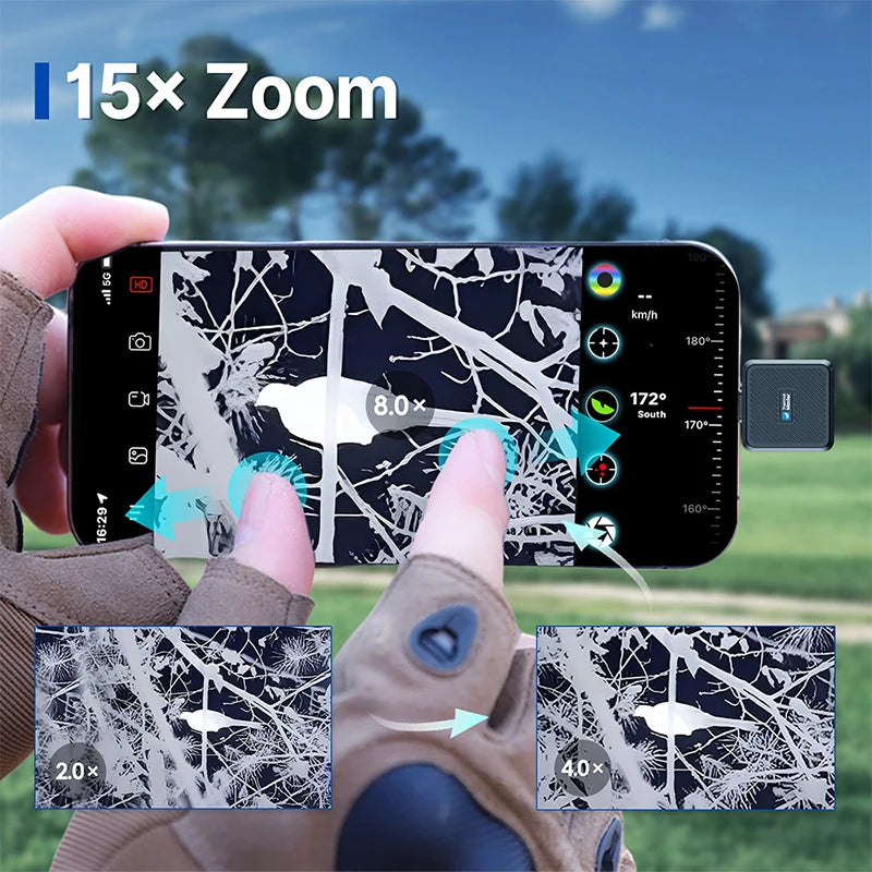 T2PRO Monocular Thermal Camera Imager 1579yards for Hunting Coyote Deer Hunting Binocular Telescope