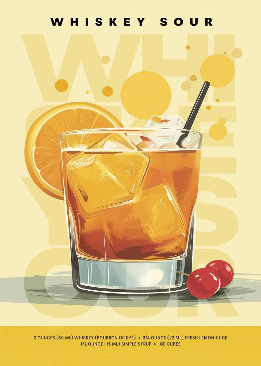 Simple Bar A Variety of Mixed-up Alcoholic Beverages Poster Canvas Printing for Home Room Wall Decoration Frameless Painting