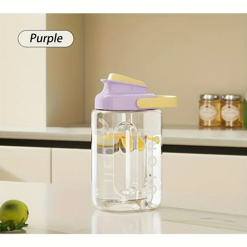1pc Cold Water Kettle With Faucet Refrigerator Beverage Dispenser Multifunctional Camping Water Storage Bucket Large Capacity