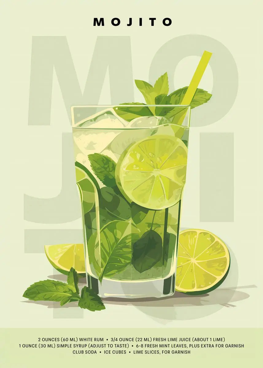 Simple Bar A Variety of Mixed-up Alcoholic Beverages Poster Canvas Printing for Home Room Wall Decoration Frameless Painting