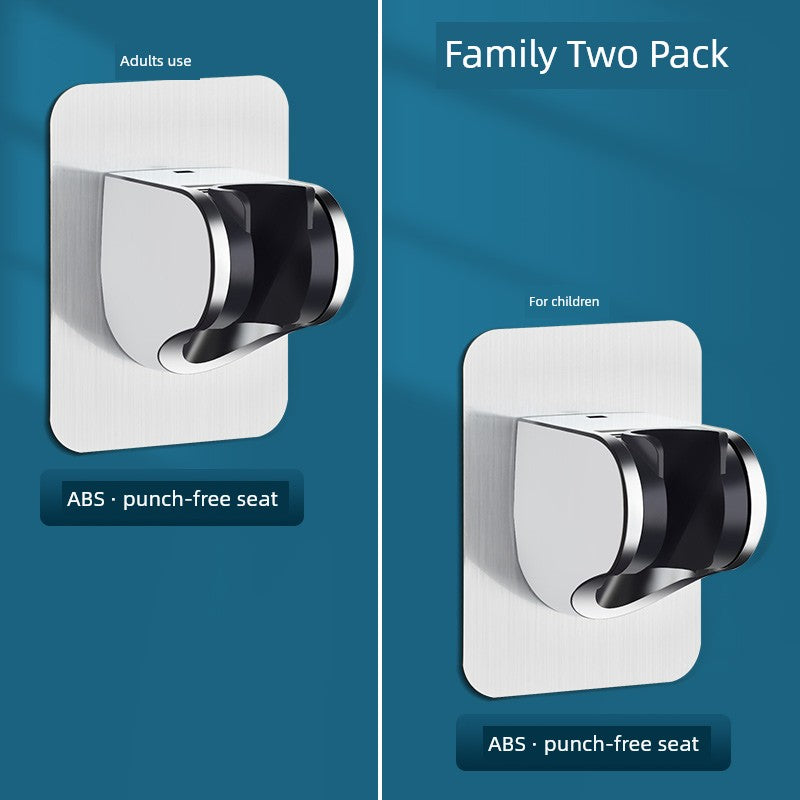 Shower Bracket Punch-Free Fixed Base Shower Nozzle Adjustable Rain Suction Cup Bathroom Shower Head Accessories