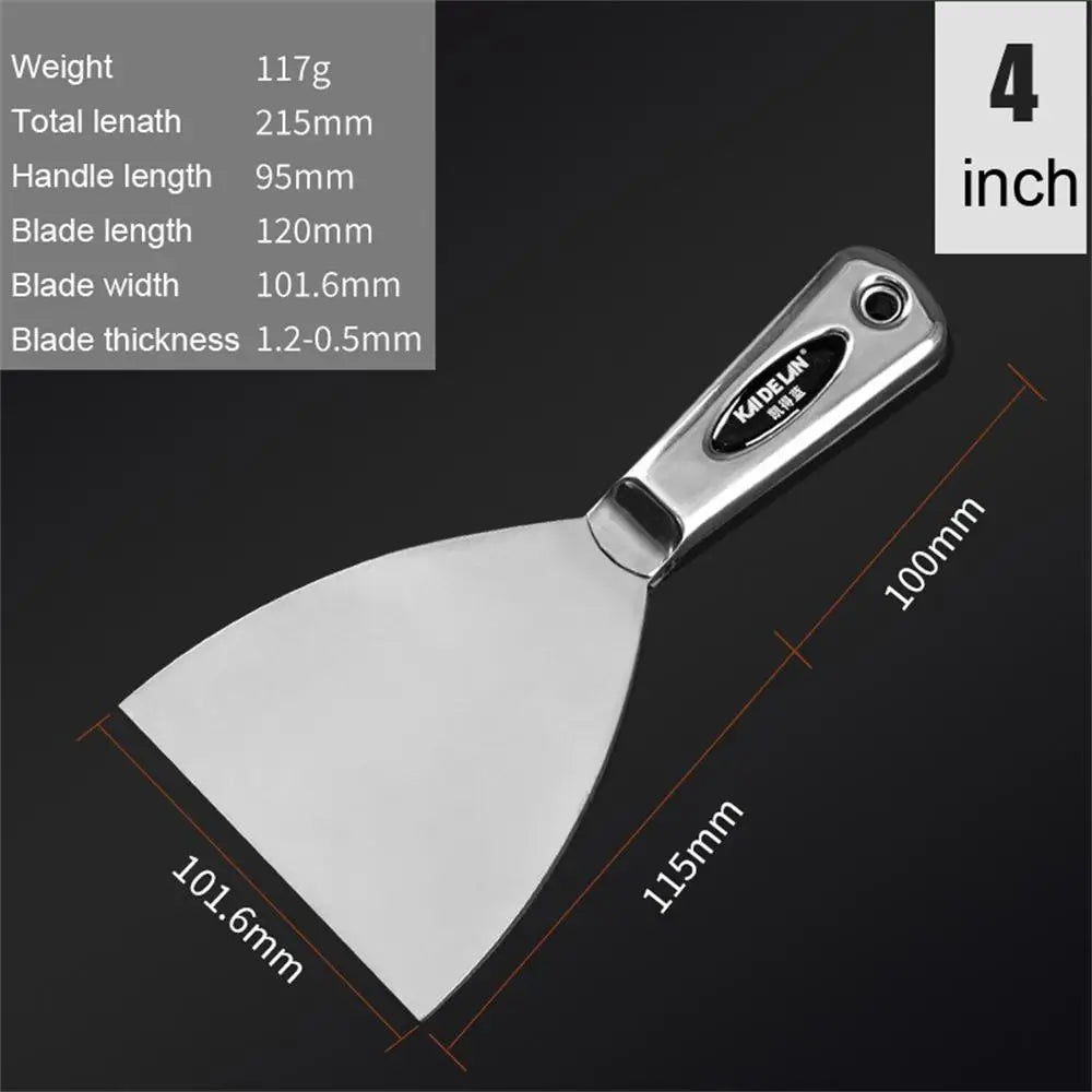 Stainless Steel Integrated Putty Knife Scraper Spatula Putty Painter Paint Tool Plaster Shovel Clean Spatula Construction Tool