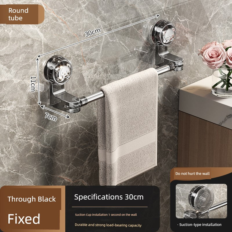 Suction Cup Towel Rack Bathroom Punch-Free Bathroom Retractable Towel Bar Storage Rack Bathroom Bath Towel Storage Rack
