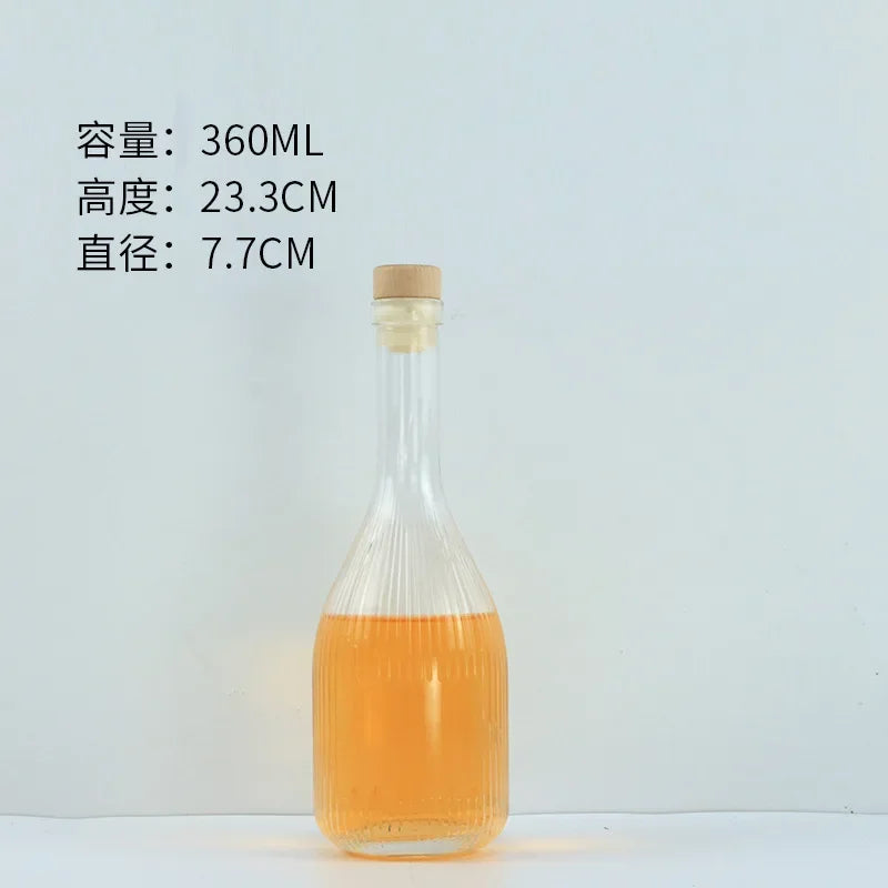 Fruit Wine Green Plum Wine Bottle Glass Bottles for Homemade Wine Fruit Juice and Beverages