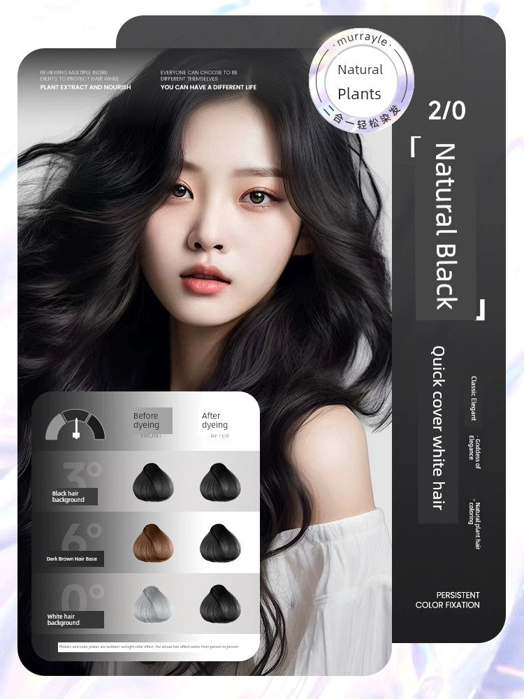 Natural Non-Irritating Dark Brown Plant Bubble Hair Dye