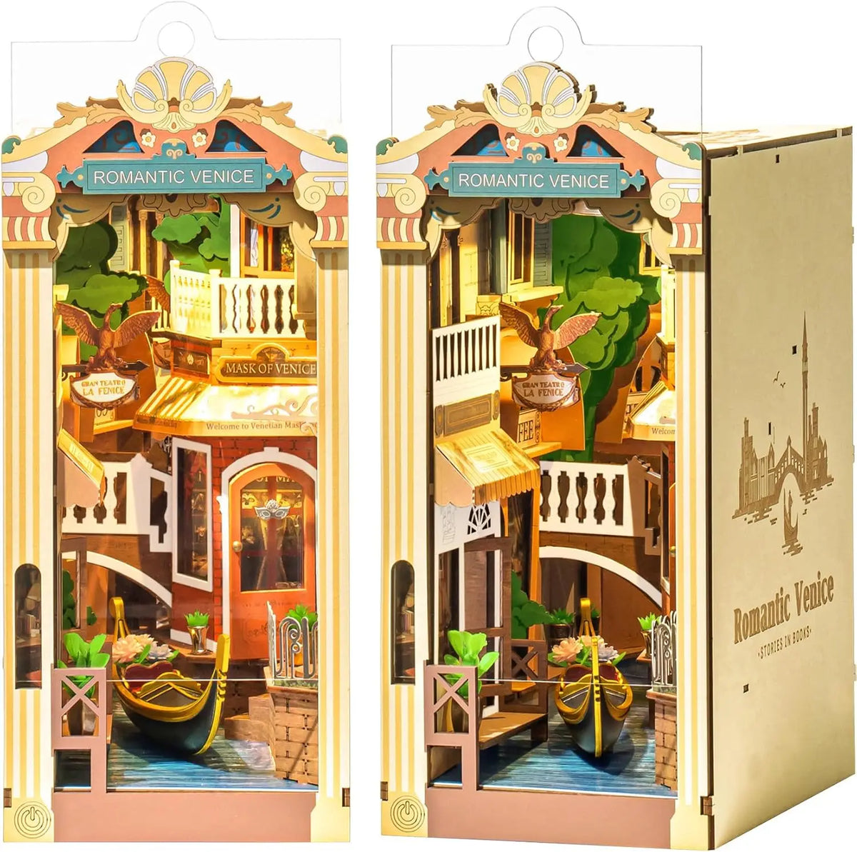 Robotime Rolife DIY Book Nook Wooden Miniature Doll House for Bookshelf Insert Furniture