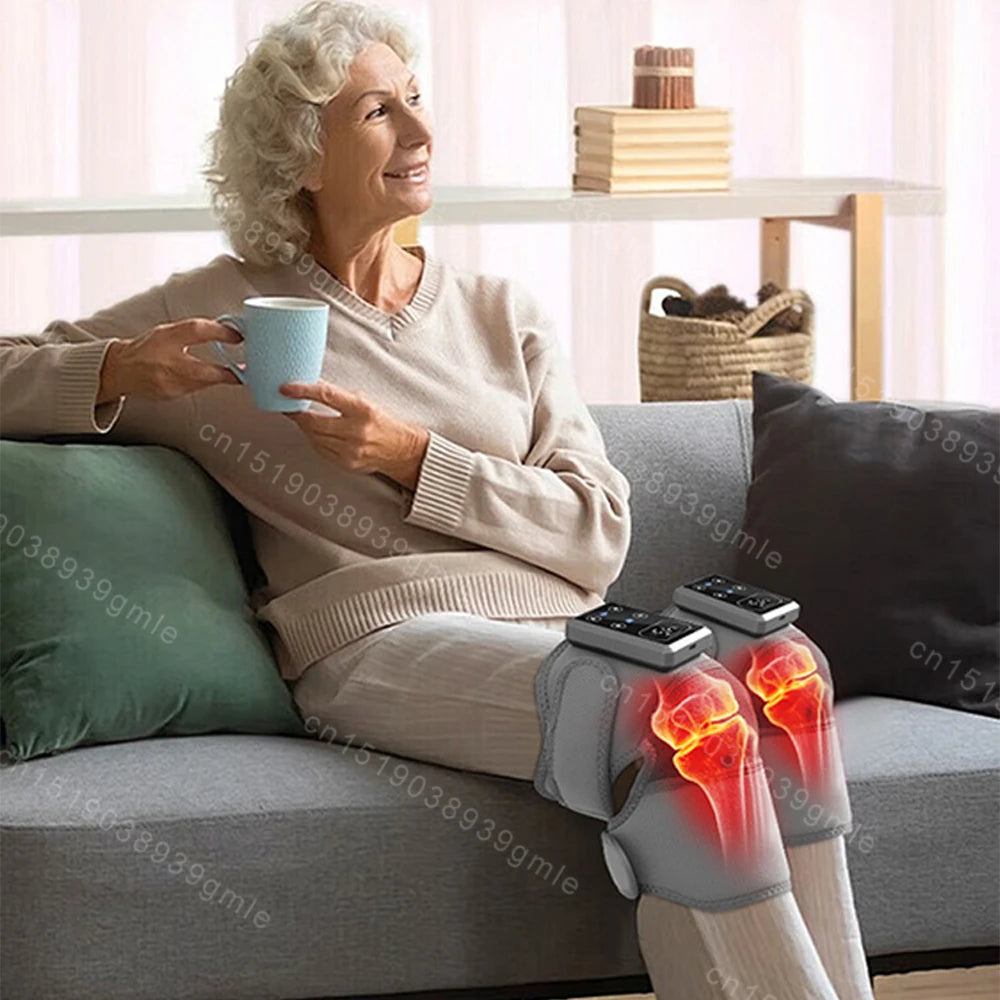 Eletric Heating Knee Massage Instrument Heated Knee Brace Wrap with Vibration Enthesitis Elbow Leg Arthritis Knee Health Care