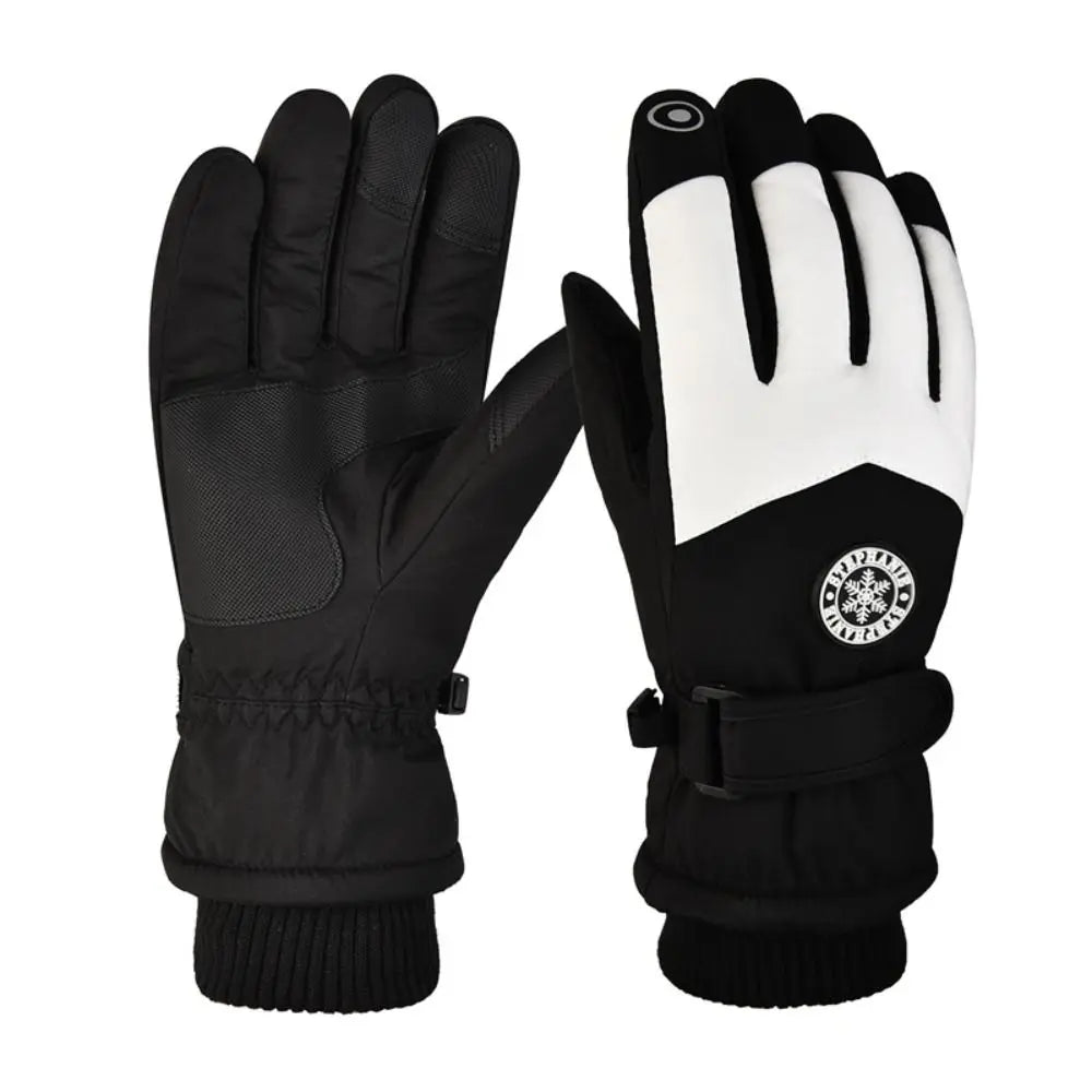 Gift Winter Ski Gloves Warm Windproof Velvet Gloves Korean Style Thicken Driving Gloves Outdooor