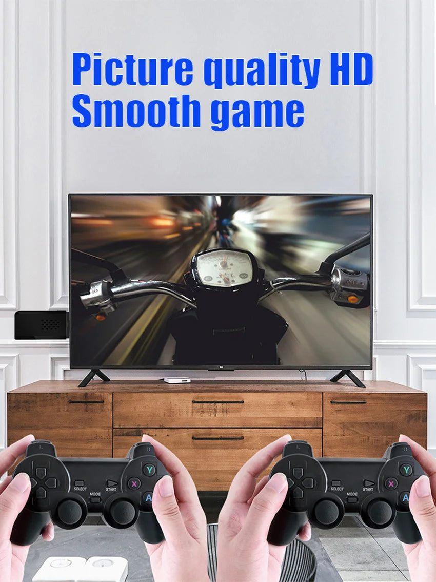 M8 Game Console Built-in 20000 + 64GB Two-person Wireless Controller 2.4G Stick 4K HD PS1 GBA Video Children's Christmas Gift