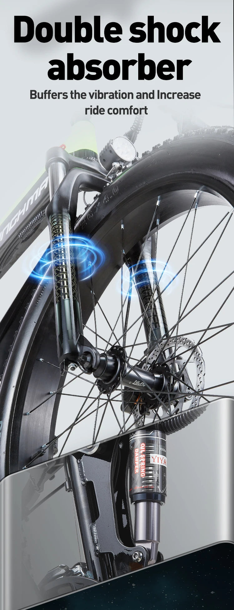 JINGHMA NEW R5 1000W Electric Bicycle 26 Inch Men's Bike 4.0 Fat Tires Ebike 48V 14AH Lithium Battery 45KM/H Mountain Motorcycl