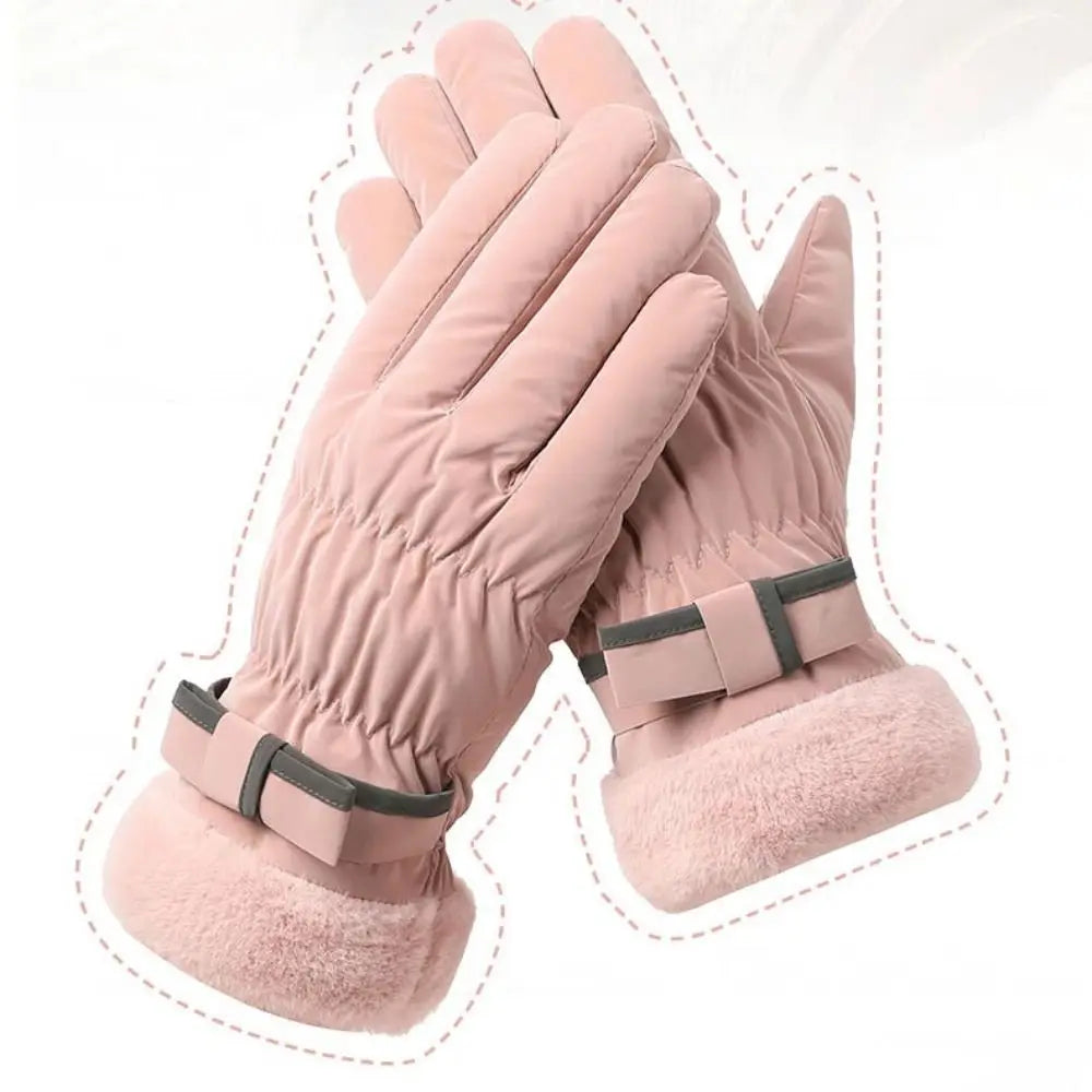 Simple Keep Warm Snowboard Gloves Windproof Waterproof Skiing Gloves Thicken Touch Screen Riding Mittens Outdooor