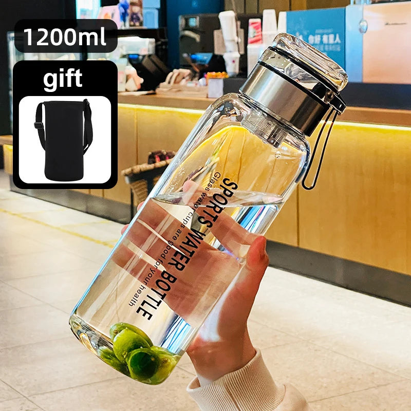 2L Carafe with Shoulder Strap, Sports Water Bottle Outdoor Travel Portable Leak-Proof Beverage Stainless Steel Water Bottle