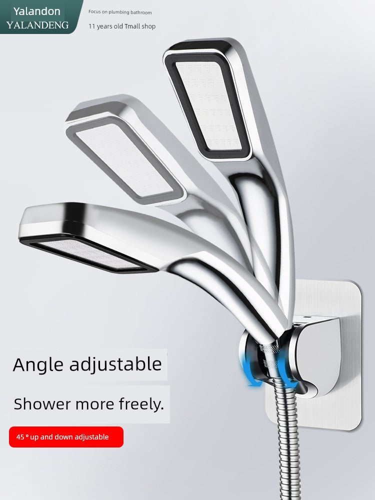 Shower Bracket Punch-Free Fixed Base Shower Nozzle Adjustable Rain Suction Cup Bathroom Shower Head Accessories