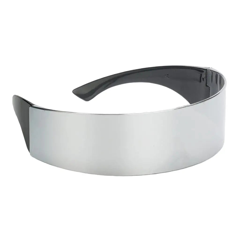 Novelty Metallic Silver Space Robot Party Eye Glasses     Soldier Sunglasses Unisex Photo Prop Goggles