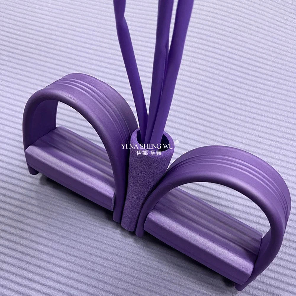 Multi Function Tension Rope Bands for Fitness Exercises Elastics Tape Home Resistance Bands 4 Tube Elastic Pedal Puller Training