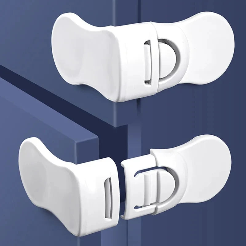 Home Baby Safety Locks Drawer Lock Anti-Pinching Hand Cabinet White Drawer Locks Refrigerator Lock Buckle Children Protection