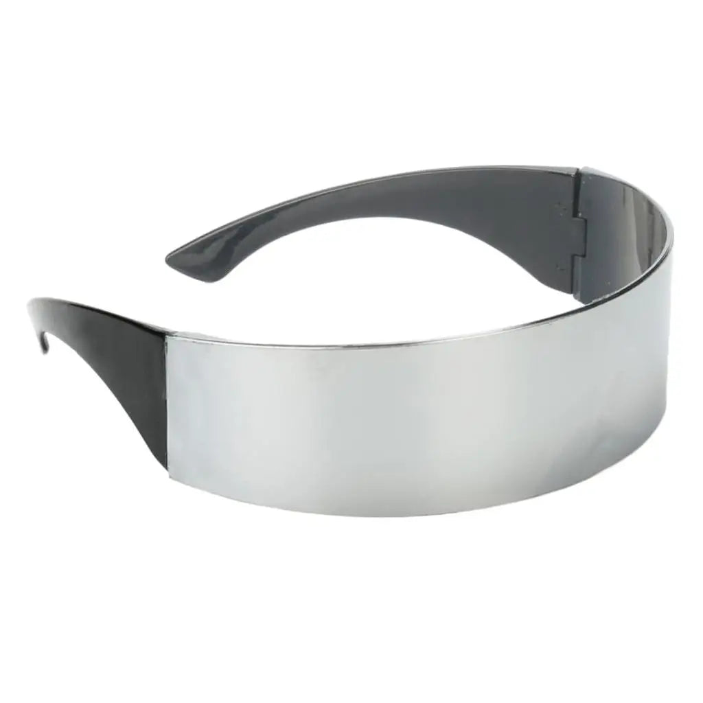 Novelty Metallic Silver Space Robot Party Eye Glasses     Soldier Sunglasses Unisex Photo Prop Goggles