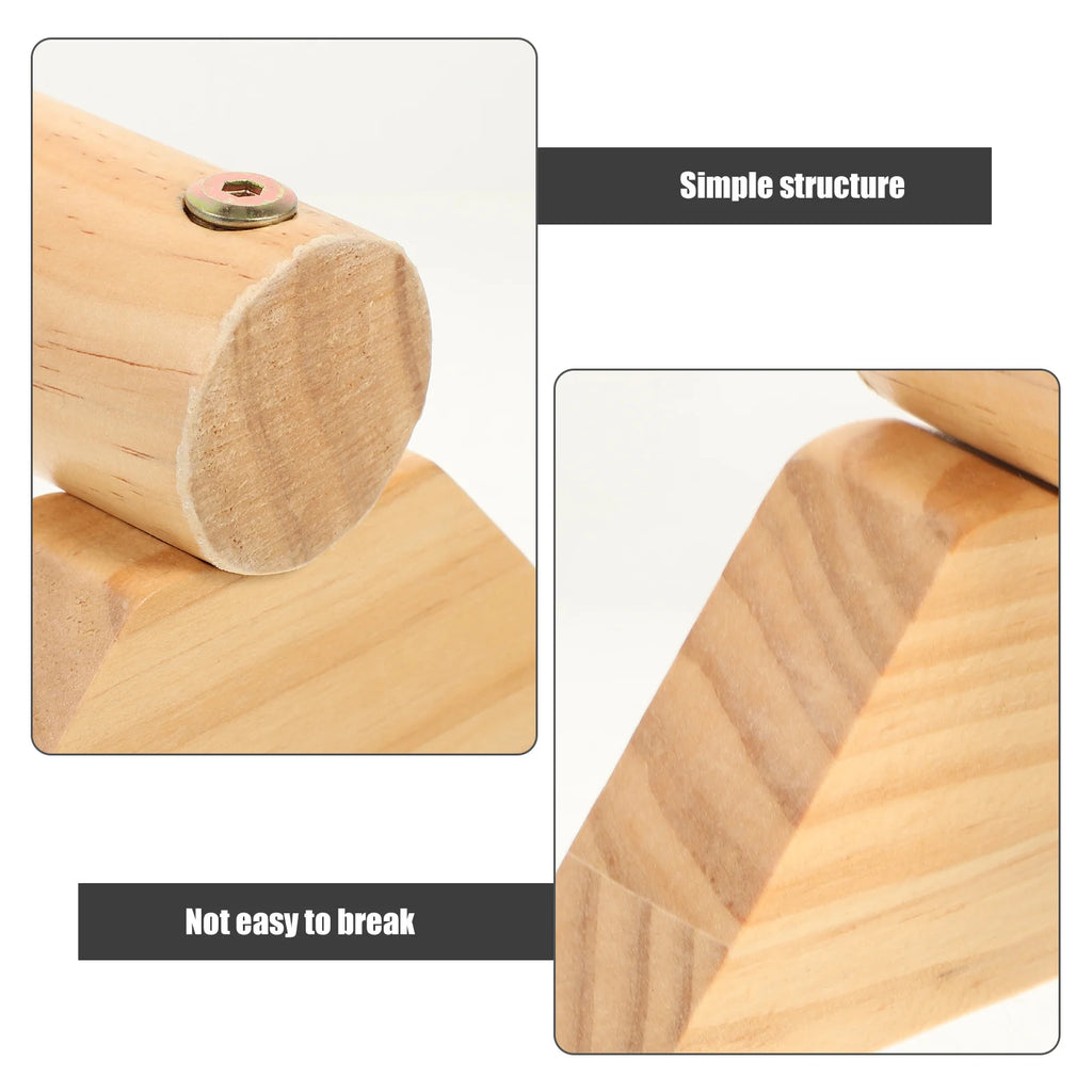 Wooden Push-up Bar Gym Equipment Household Exercise Non-slip Mat Press-up Device