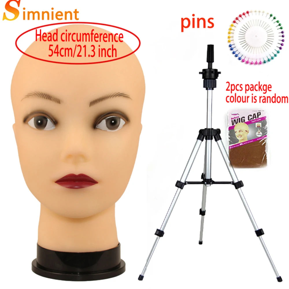 Mannequin Head With Tripod For Making Wig Hat Glasses Mask Display Cosmetology Manikin Head For Makeup Practice Wig Install Kit
