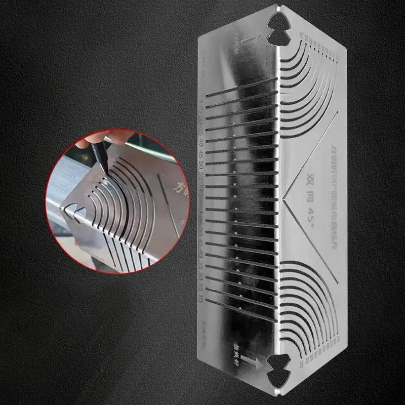 Angle And Arc Marking Tool Adjustable Linear Arc Dual-Purpose Scriber Right Angle Stainless Steel Scriber Construction Tool