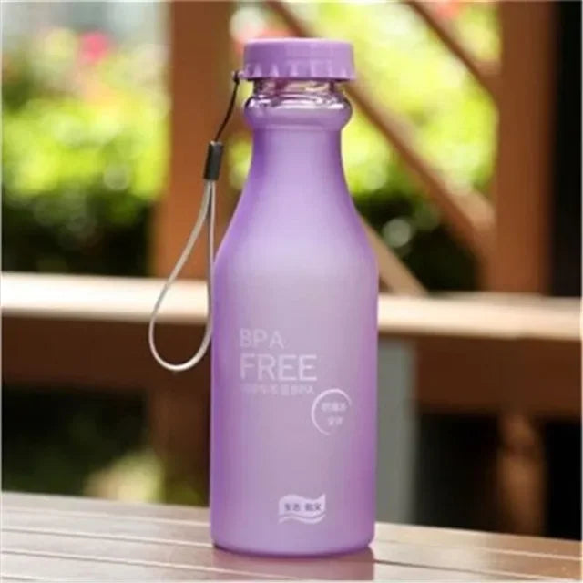 2022 Candy-Colored Frosted Leak-proof Plastic Portable Non-breakable Soda Bottle Sealed Water Cup Beverage Water Bottle